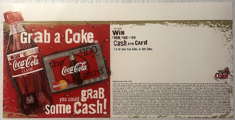Rare Vintage 1990s Coke Coca Cola Soda Advertising Store Display! Advertisements Antique Collectible Items