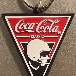 Vintage 1990s NFL Coke Coca-Cola Keychain Unopened Package