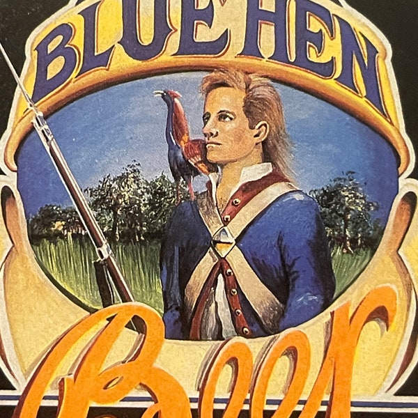 Vintage Blue Hen Beer Label 1990 - 1998 Delaware  - The Fighting Blue Hens