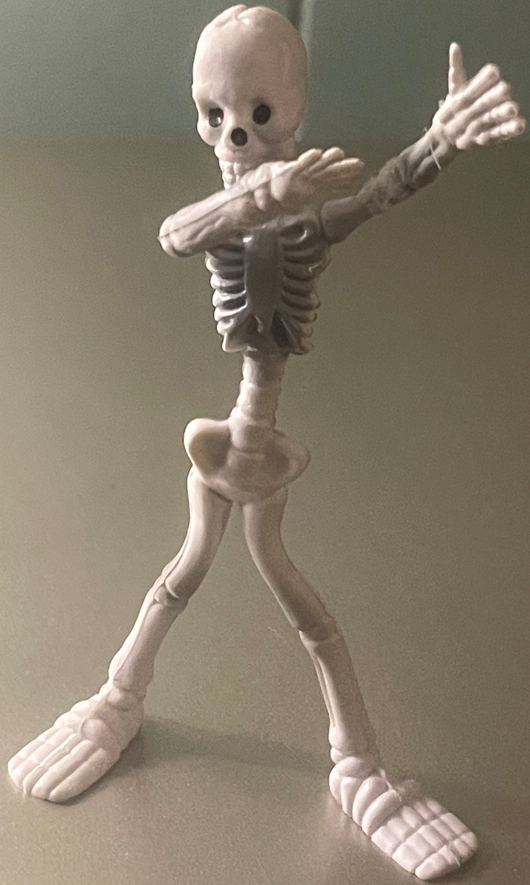 Vintage Bendable Poseable Skeleton Toy Figure 1980s Halloween Décor or Just  Fun 