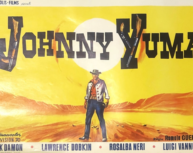 Rare Vintage 1966 Johnny Yuma Spaghetti Western Belgium Movie Poster