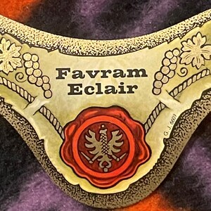 Antique Vintage 1920s - 1930s Favram Eclair French Wine Label