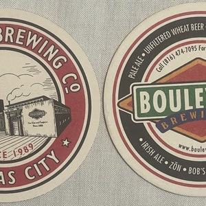 Vintage Boulevard Brewing Co. Beer Coaster, Kansas City, MO
