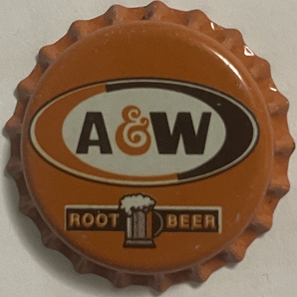 Vintage 1980s A&W Root Beer Bottle Cap, Iconic Frothy Mug, Such Nostalgia!