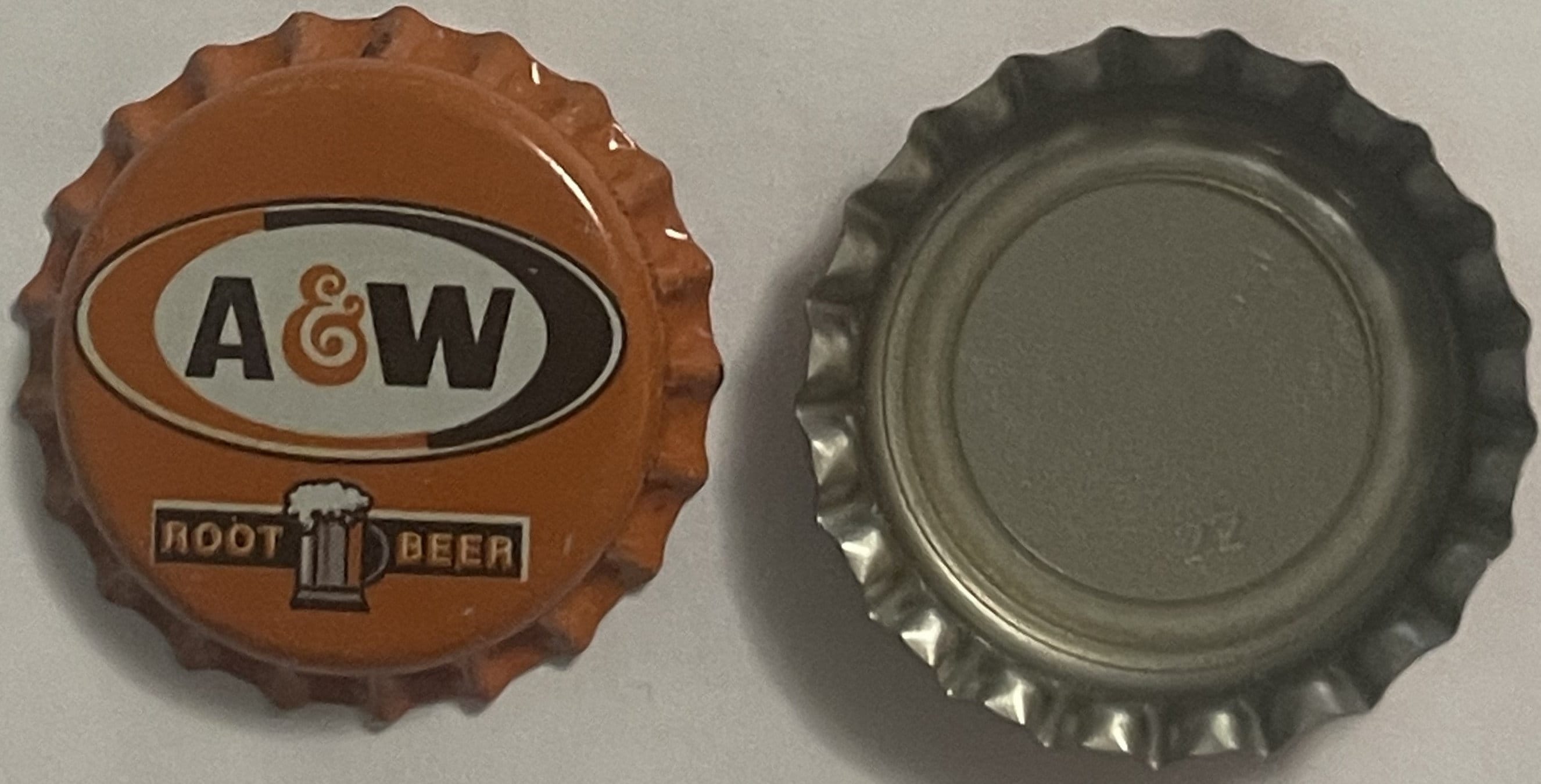 Vintage 1980s A&W Root Beer Bottle Cap, Iconic Frothy Mug