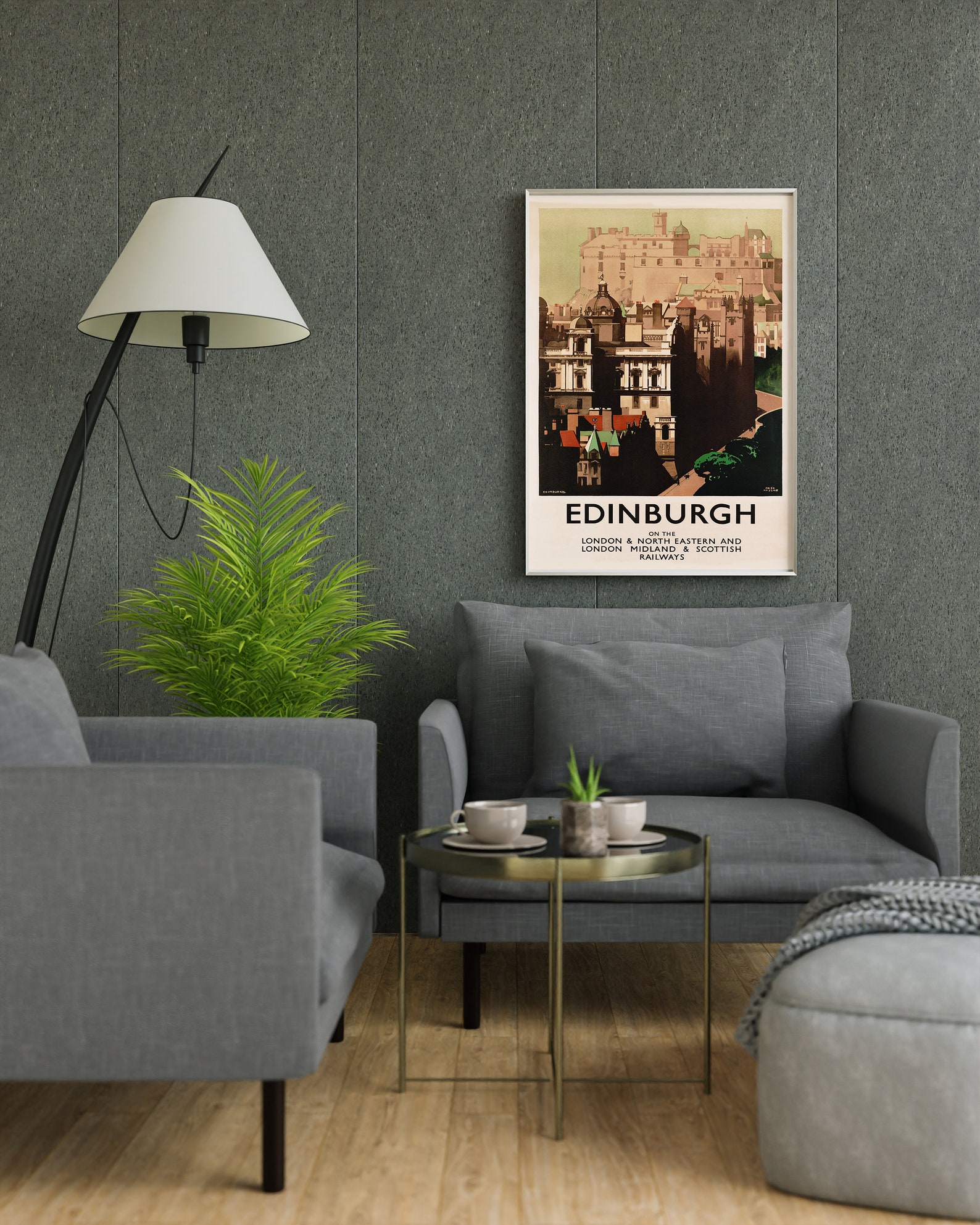 Edinburgh Scotland Travel Wall Art Poster Vintage Retro Etsy