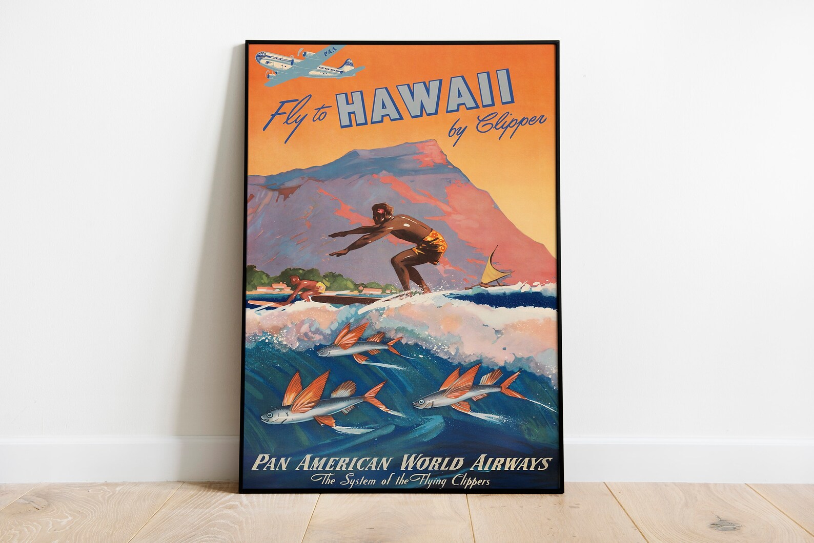 Beautiful Pacifc Travel Wall Art PosterVintage Retro Etsy