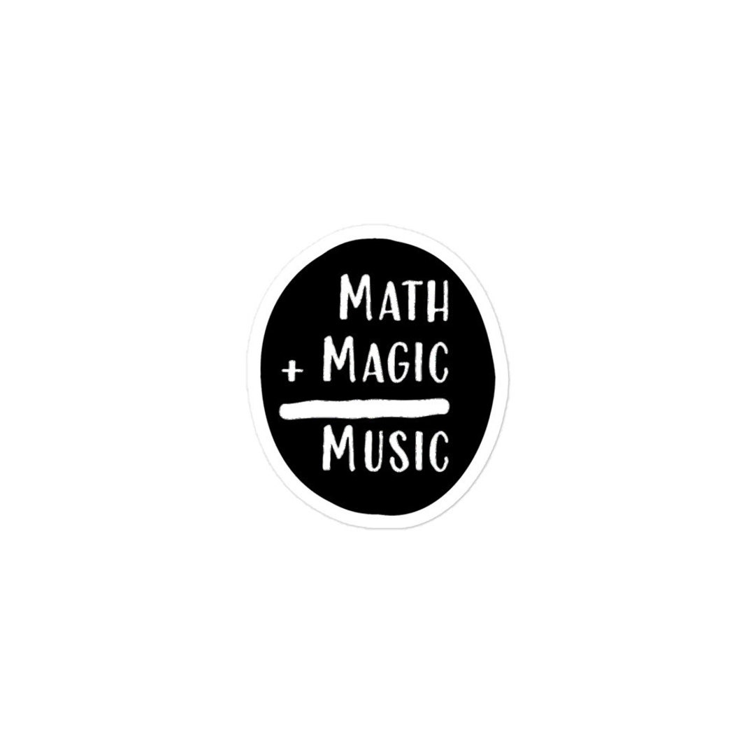 Math + Magic = Music Stickers in Black - Etsy