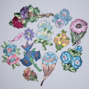 Vintage 1930's Silk Embroidery Patches