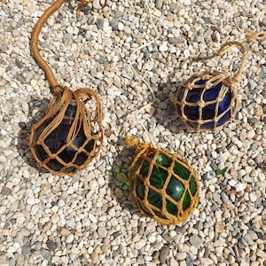 Glass Fishing Floats set of three