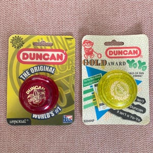 2 DUNCAN YOYO Vintage 1980's RARO Jojo Yo-Yo no cartão original