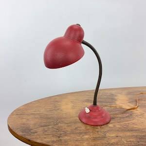 Vintage Red French 1950&#39;s Table Lamp