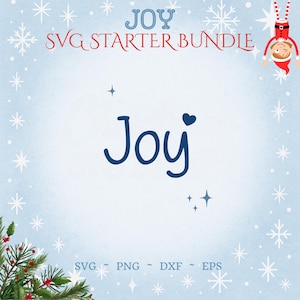 Archivo SVG de alegría: archivo de corte inicial de Navidad para Cricut y Silhouette