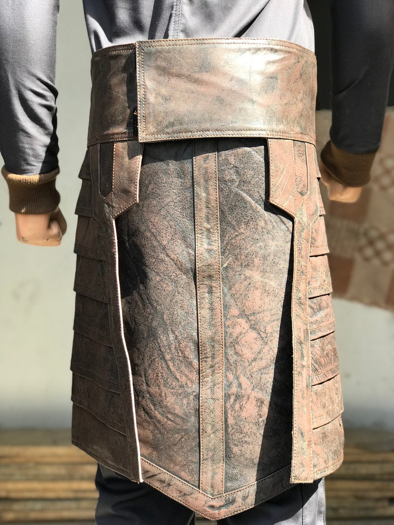 The Mandalorian inspired Armorer Leather Skirt image 3