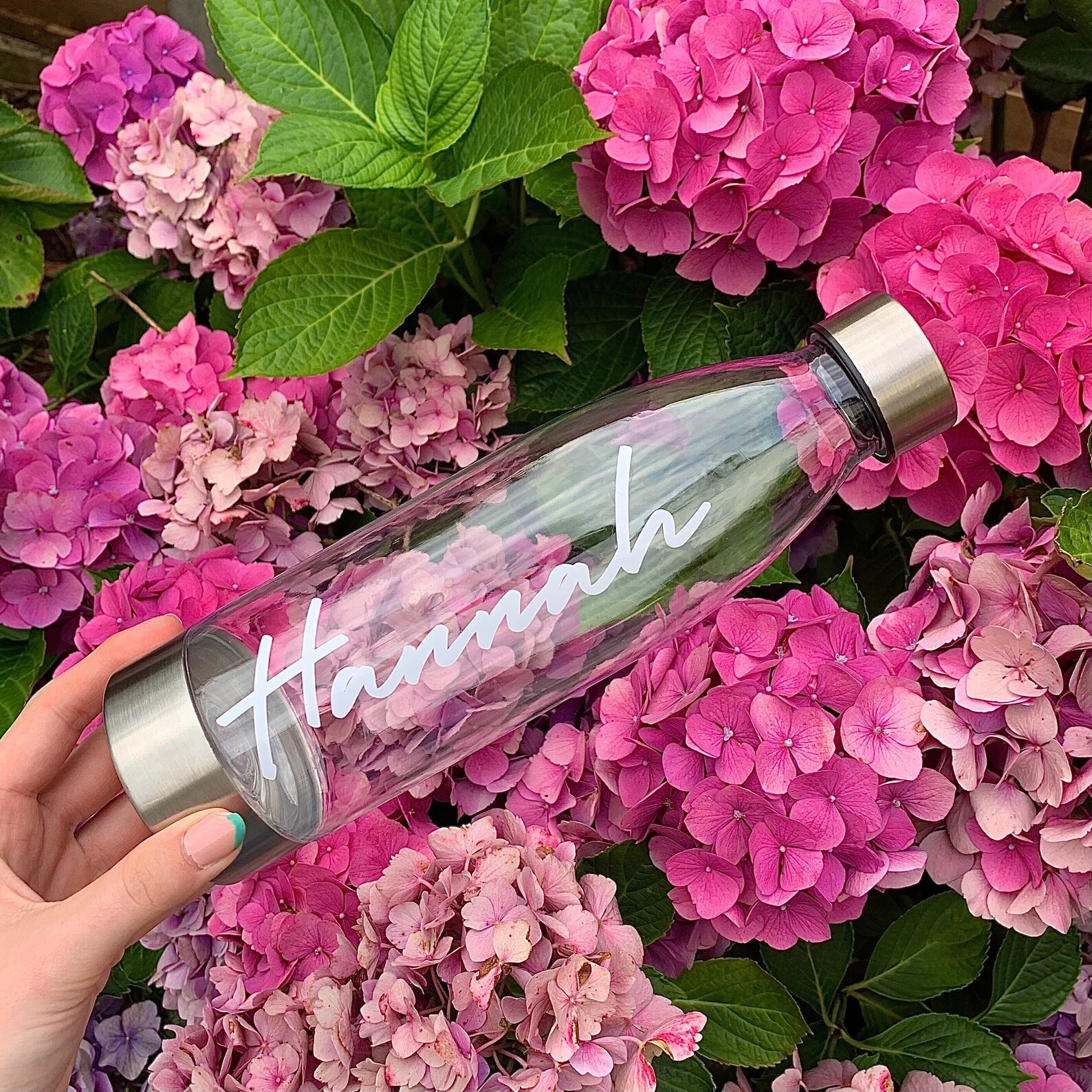Personalised Clear Plastic Screw Top Water Bottle Gift for Her Etsy