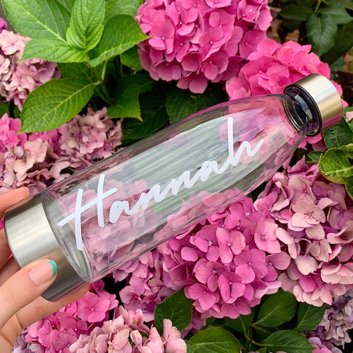 Personalised Clear Plastic Screw Top Water Bottle Gift for Her Etsy