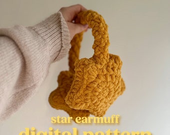 Crochet Star Earmuff PDF Pattern | Digital Pattern | Beginner Crochet