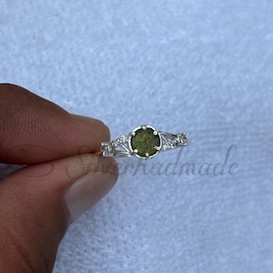 Moldavite Ring, Hidden Natural Moldavite Ring, meteorite ring, Authentic Moldavite Ring, Handmade Ring, Moldavite wedding Ring, Silver Ring