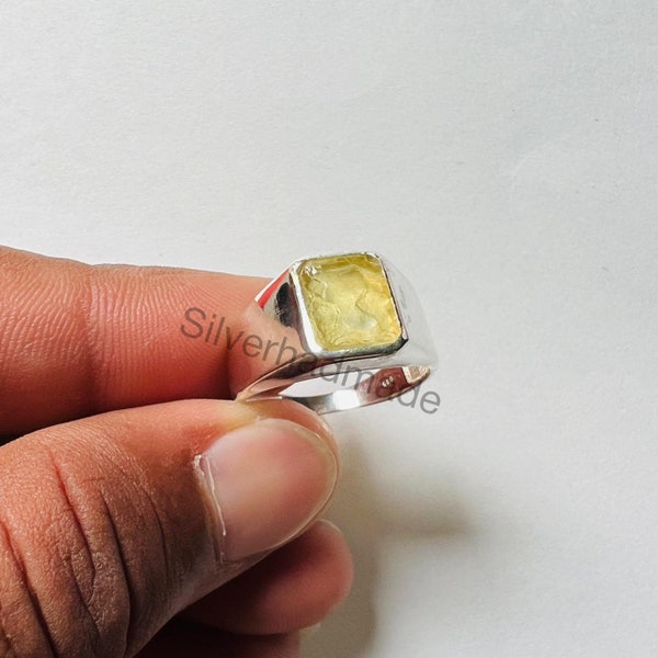 Libyan Desert Glass Ring, Authentic Libyan Desert Glass, Gift for her, minimalist Jewellry, meteorite ring, Christmas gift, Wedding Rings