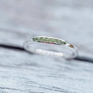 Moldavite Ring, Hidden Moldavite Ring, meteorite ring, Authentic Moldavite, Handmade Ring, Moldavite wedding Ring, Silver Ring