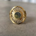 Rough Moldavite Ring, 14K Gold Moldavite Ring, Moldavite , Genuine Moldavite Ring, 925 Silver and Rose Gold, Boho Twig Band, Gift For Her