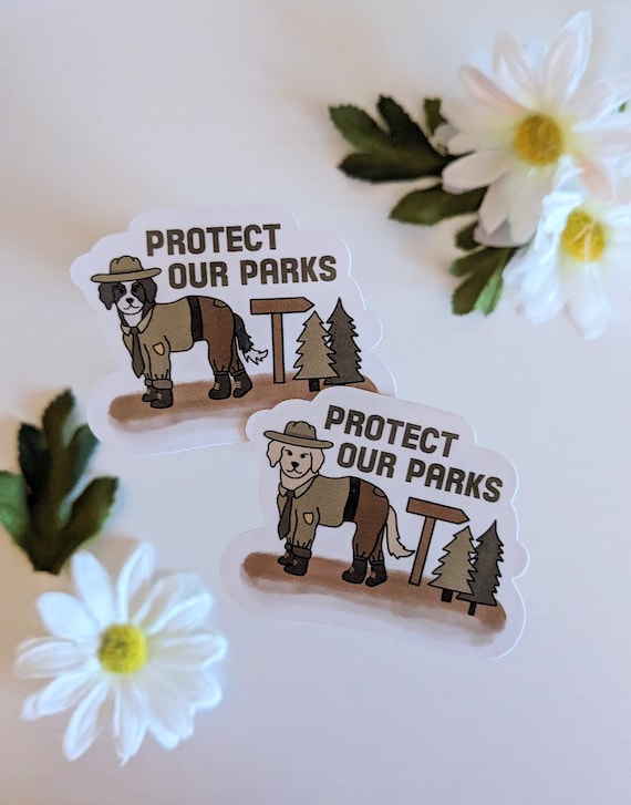 National Parks Dog Park Ranger Protect Our Parks Sticker