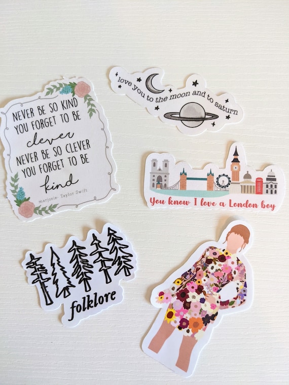 Taylor Inspired Folklore Quote Sticker Folklore Album Taylor Quote Stickers  