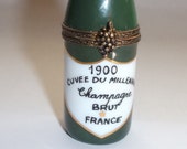 Vintage Limoges Trinket-Champagne Celebration Bottle
