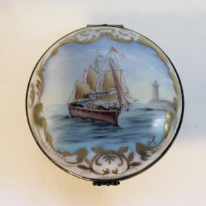 Vintage Limoges Trinket-Marine Royale