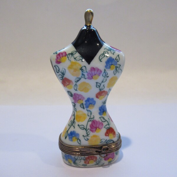 Vintage Limoges Trinket-Sewer's Dress Form