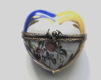 Vintage Limoges Trinket-Unique Heart Box