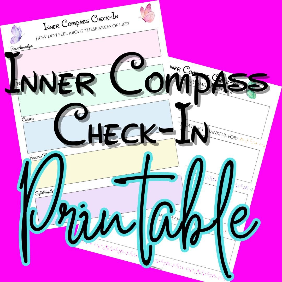 Inner Compass Check-in Downloadable Worksheet - Shadow N Shine - Etsy