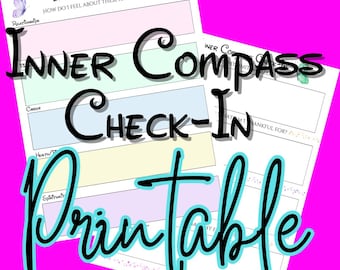 Inner Compass Check-In Downloadable Worksheet - Shadow N Shine