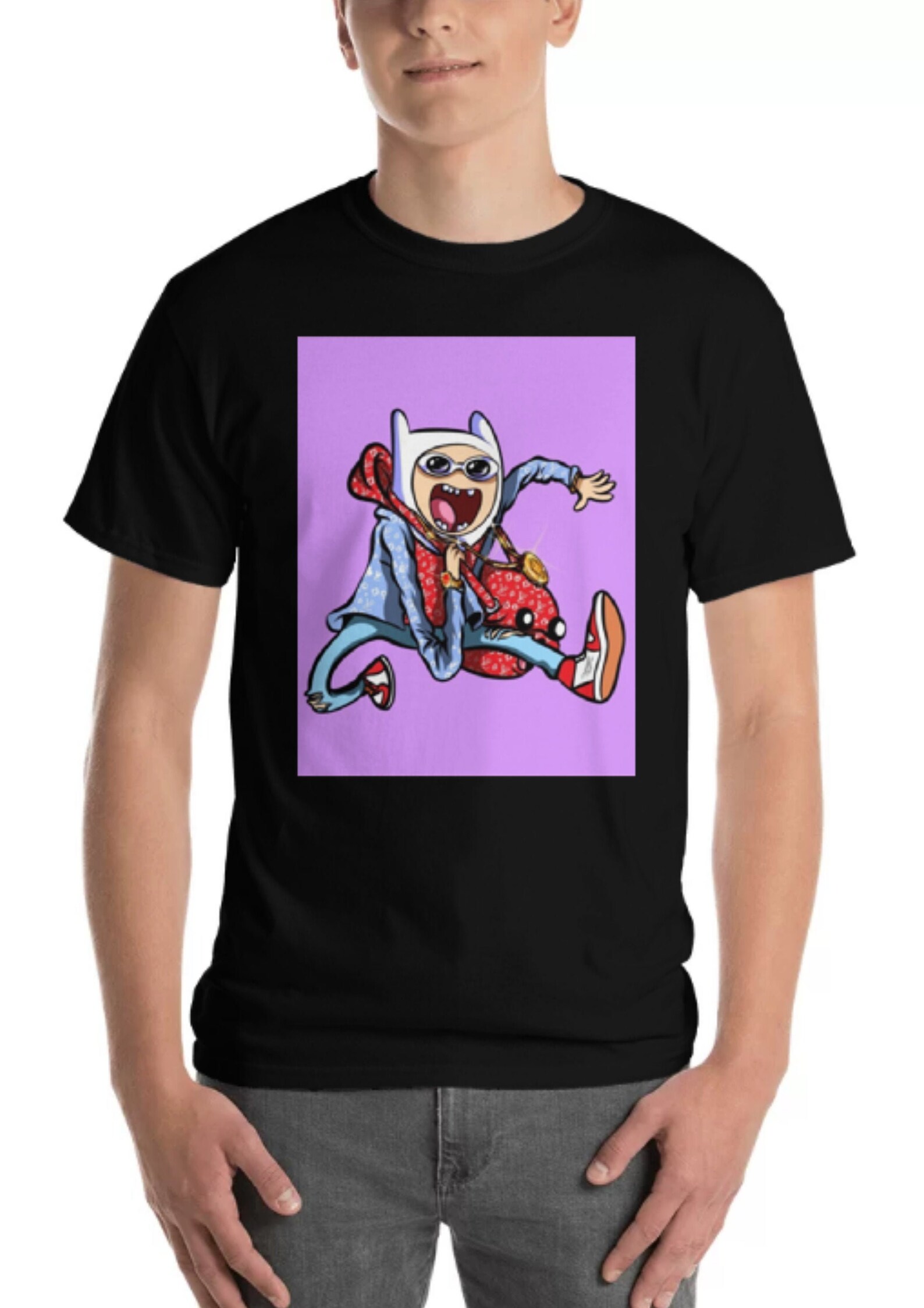 Adventure Time Hypebeast TShirt Graphic Shirt Urban Etsy
