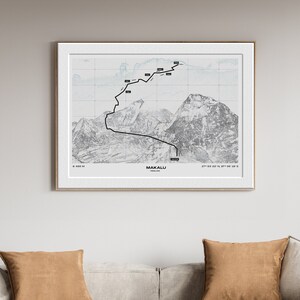Affiche Makalu – Illustration sommet emblématique de l’Himalaya