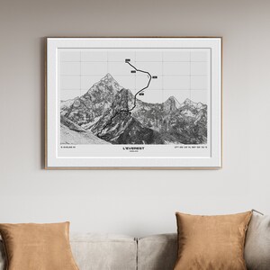Affiche Everest – Illustration sommet le plus haut du monde