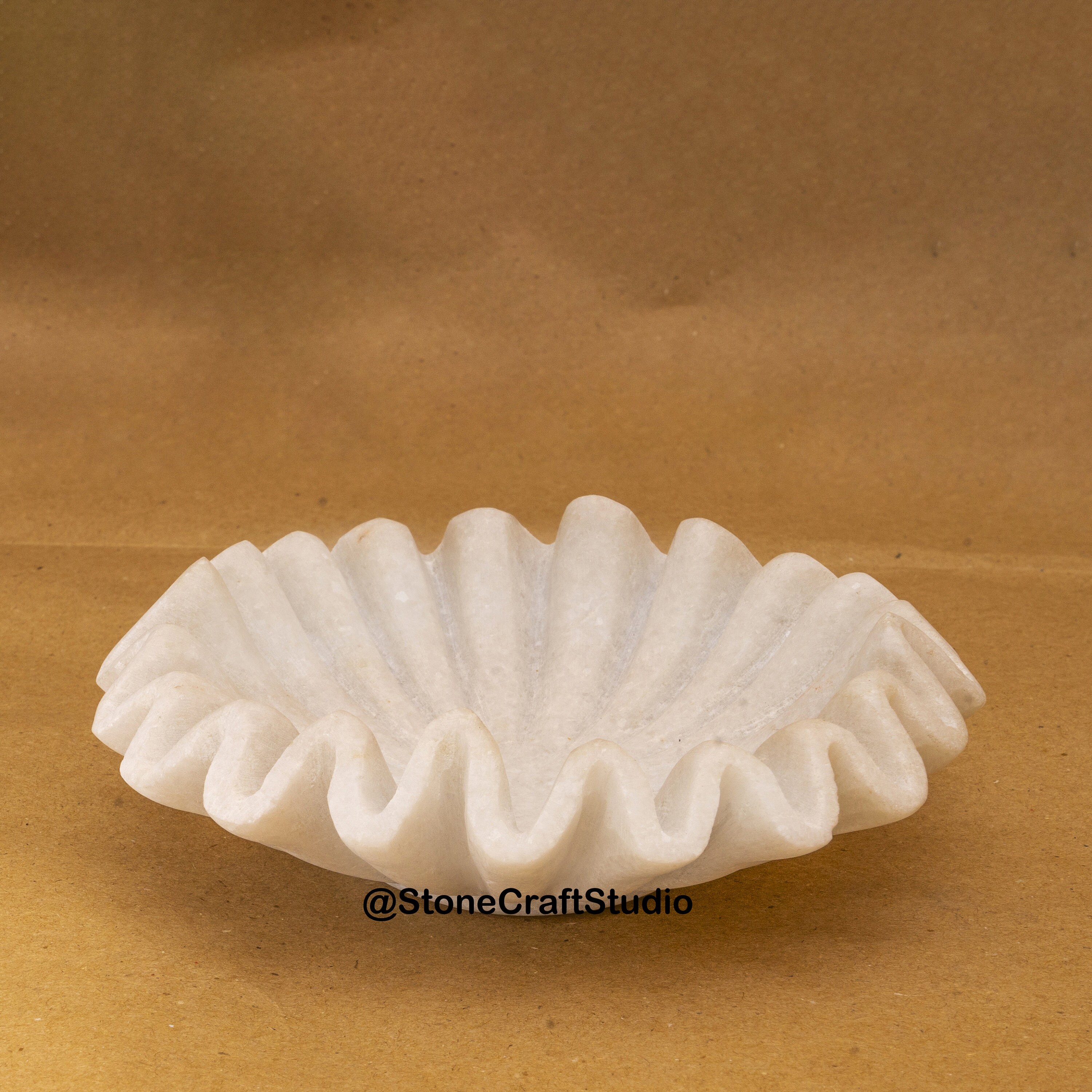 Marble Fluted Bowl Scalloped Bowl Marble Ruffle Bowl Marble - Etsy