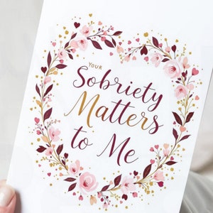 Your Sobriety Matters to Me Digital Card  Instant Download Recovery Milestone Printable, Encouragement Sober Alcoholics Anonymous Keepsake