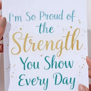 I'm So Proud of Your Strength Digital Card – Printable Sobriety Keepsake, Recovery Encouragement Gift, Instant Download