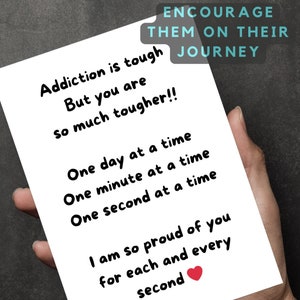 Encouraging Card For Sober Friend In Recovery- Digital Download - Teetotaler Sobriety Encouraging Design For Sober Birthday / Anniversary