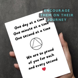 Teetotaler Design For Sober Birthday / Anniversary - Encouraging Sobriety Card For Someone In Recovery - Instant Download