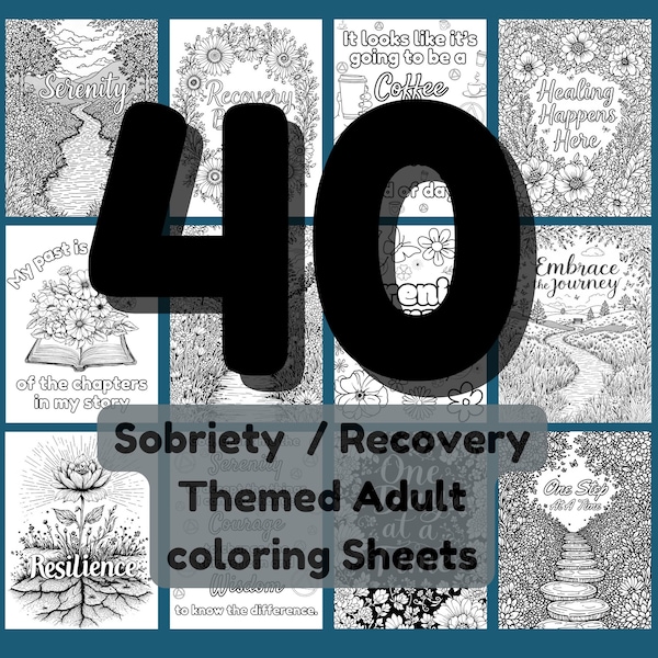 Recovery Coloring Pages - Etsy