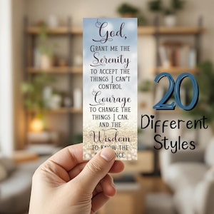 20 Printable Recovery Bookmarks – Sobriety, Faith & Inspirational Bookmarks – AA, NA, Encouragement Gift – Digital Download PNG Sober Gifts