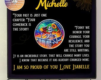 Personalized Sobriety Coin with Card, Custom Recovery Birthday Gift, 1–65 Years Sober Token Serenity Prayer Keepsake dumpster AA chip