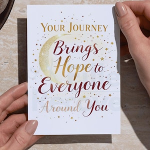 Your Journey Brings Hope Digital Card – Printable Recovery Sobriety Gift, Sober Encouragement Card, Instant Download Keepsake