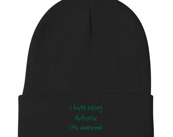 Kanye West "I hate being Autistic it's awesome" - 'Ye' Album Cover Parody - Embroidered Beanie