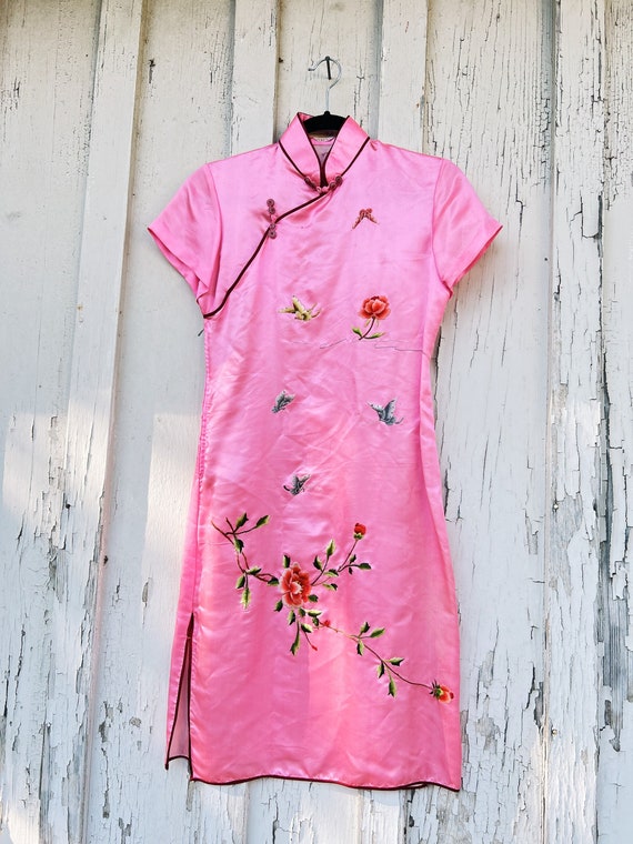 vintage cheongsam dress silk - Gem