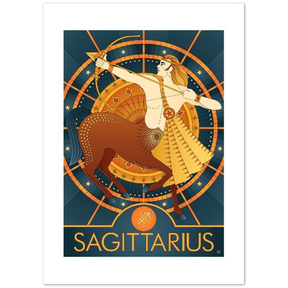 Sagittarius Zodiac Sign Art Print - Etsy