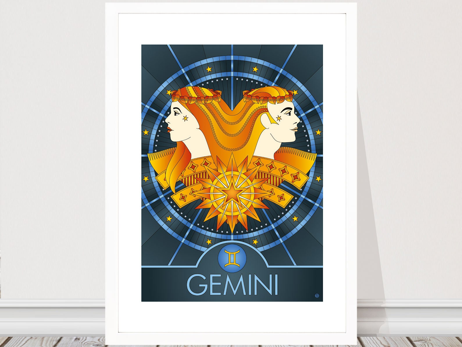 gmm gemini サイン入り ポラロイド Gemini Zodiac Sign Art Print - Etsy