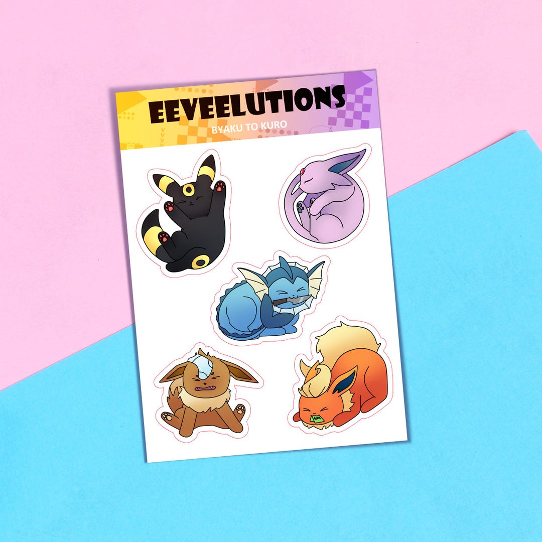 Eeveelutions Sticker Sheet - Etsy